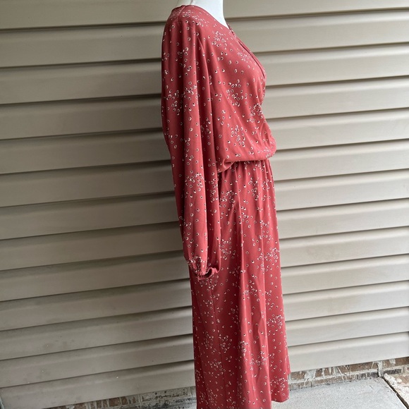 •Ava & Viv• NWT Burnt Orange Patterned Dress Size 2X - Picture 4 of 8